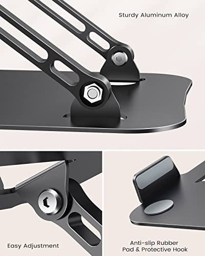 JOIOT Adjustable Aluminum Laptop Stand, Ergonomic Riser for 11-16" Laptops