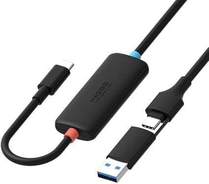 Hagibis USB3.0 Video Capture Card for Switch2, USB C to USB A/USB C 1080P@60fps 2K@30fps Live and Record Video Audio Game for Car Quest 3 VR PS4/5 ROG Ally Steam Deck (CC10)