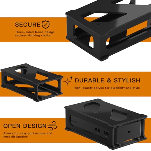 Wall & Under Desk Acrylic Mount for Microsoft Surface Dock 1 & 2