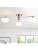 22.5" Mid Century Modern 3-Light Brushed Nickel Ceiling Light