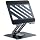 TIGRIS 360° Rotating Tablet Stand for iPad, Foldable Aluminum Desk Stand with Height & Angle Adjustment, Portable Holder for Office, Meetings, Kitchen, Compatible with iPad, Kindle, Surface, Gray