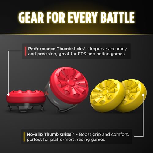 KontrolFreek Galaxy GamerPack – Electric Edition | Compatible with Nintendo Switch 2 | 4-Pack | Yellow and Red