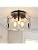 Black Semi Flush Mount Ceiling Light Fixture, 3-Light Modern Hallway Light Fixtures Ceiling Mount, Foyer Kitchen Lighting Fixtures Ceiling Lights for Bedroom, Bathroom, Laundry Room, Entryway, Hallway