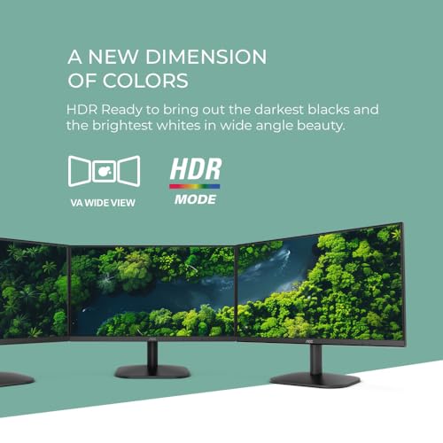 AOC 22B2HM2 22" Full HD (1920 x 1080) 100Hz LED Monitor, Adaptive Sync, VGA x 1, HDMI x 1, Flicker-Free, Low Blue Light, HDR Ready, VESA, Tilt Adjust, Earphone Out, Eco-Friendly