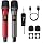 TONOR Wireless Microphones, Dual UHF Karaoke Microphone System, Microfonos Inalambricos with Rechargeable Receiver, Cordless Dynamic Mics Set for Singing, Wedding, Party, 200ft TW320, 2 Mics Grey&Red