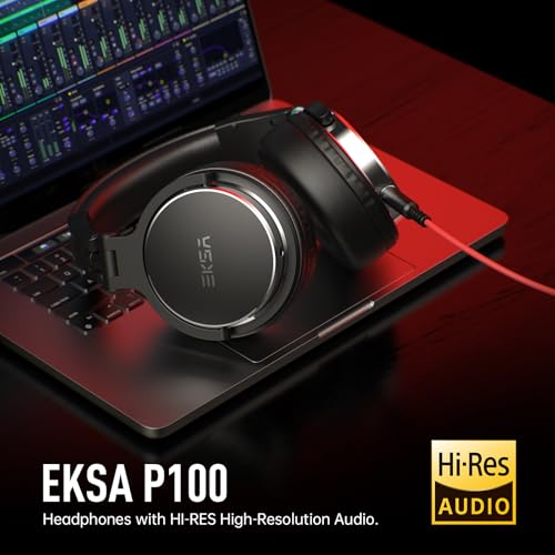 EKSA Wired Headphones, Over Ear Headphones for Studio Monitor/Mixing DJ