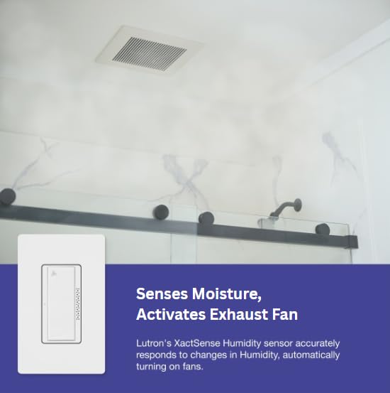 Lutron Humidity Sensor Switch, 3 Amp Single Pole, for Exhaust Fans