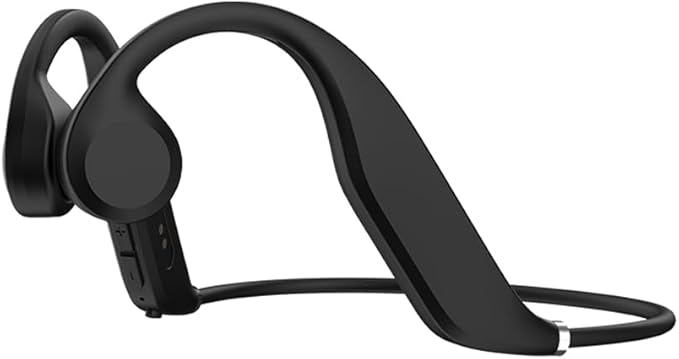 MTYX True Bone Conduction Sensing Open-Ear Headphones - Bluetooth Sport Headphones - Sweat Resistant Wireless Earphones for Workouts and Running - Built-in Mic - Black