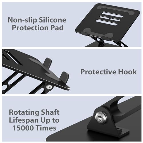 Adjustable Laptop Stand for Desk, Metal Laptop Riser | Computer Access - Image 7
