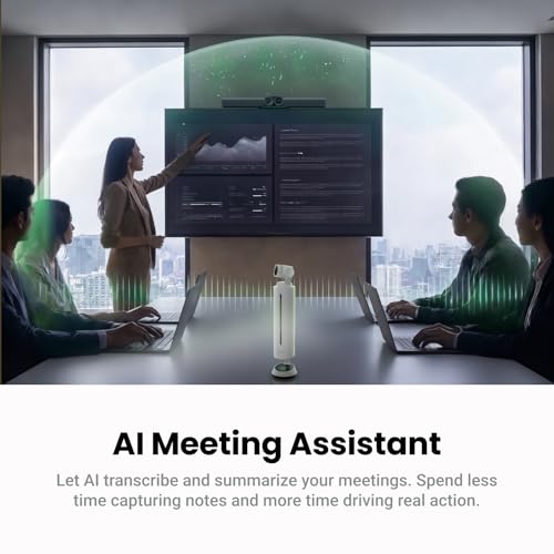 Insta360 Wave AI Conference Speakerphone with Bluetooth, Noise-Canceling Mics, Beamforming, Zoom Certified, AI Transcription & Summary, 32GB Storage for Meetings, Podcasts, Home office and Livestreams