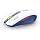 RAPIQUE Bluetooth Wireless Mouse - (BT1/BT2+USB) Tri-Mode High Performance, Rechargeable, Multi-Device Compatible with PC/Laptop/Computer/MacBook/iPad Air Pro (Blue and White)