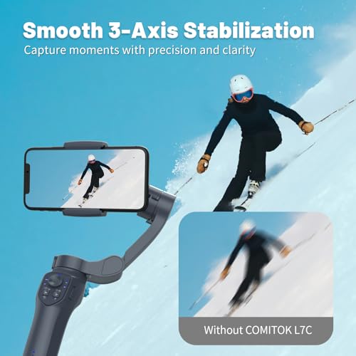 COMITOK L7C Pro, Gimbal stabilizer for iPhone, Phone | Phone Accessori - Image 3
