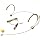 MicroDot YPA 4016 Headset Headworn Microphone for Audio Technica Wireless System - Detachable Cable with 4 Pin Hirose Type Connector - Omidirectional Mic