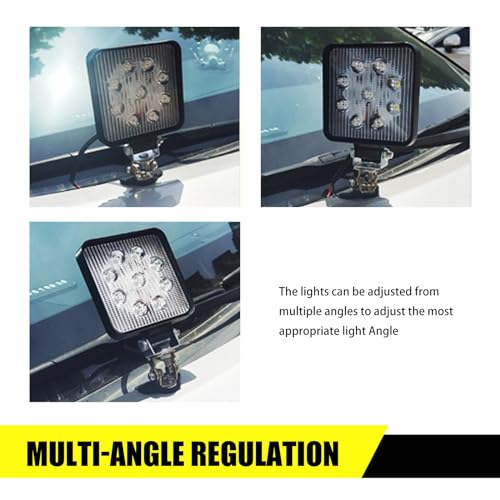 2 PCS Car Hood Light Bar Non-Destructive Fixing Bracket,Adjustable LED Work Light Base Mounting Holder, Safety Cushioning Metal Structure Bracket Column, Universal Car Accessories (Silver)
