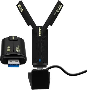 Fenvi WiFi 7 USB Adapter 6500Mbps, Tri-Band (6GHz/5GHz/2.4GHz), 160MHz, WPA3, USB 3.0 Wireless Dongle for Gaming & Streaming, Ultra-Low Latency, Plug & Play Windows 11/10 Compatible Desktop PC