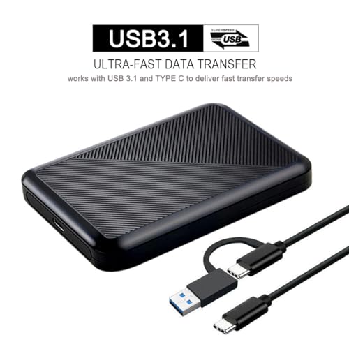 500GB Ultra Slim Portable External Hard Drive USB 3.1 HDD