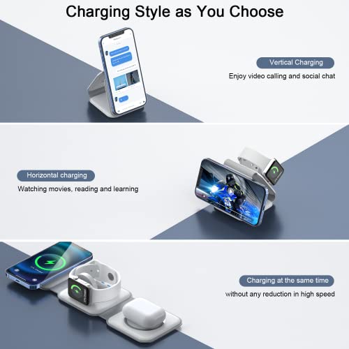 3 in 1 Wireless Charging Station for Apple,Foldable | Wireless Charger - Image 3