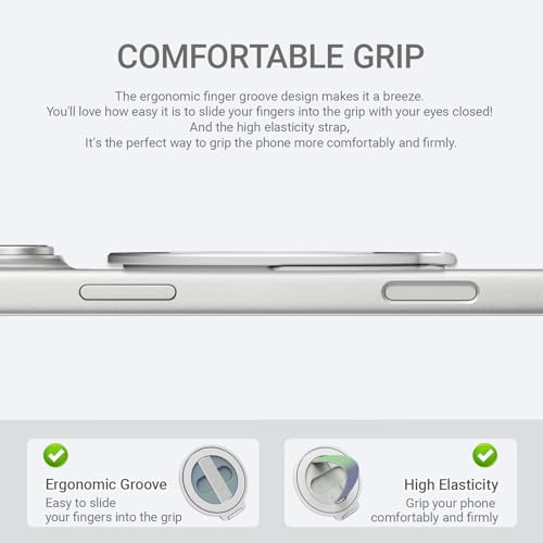 Grat 4 for Magsafe Magnetic Phone Grip Stand, Silver - Image 3