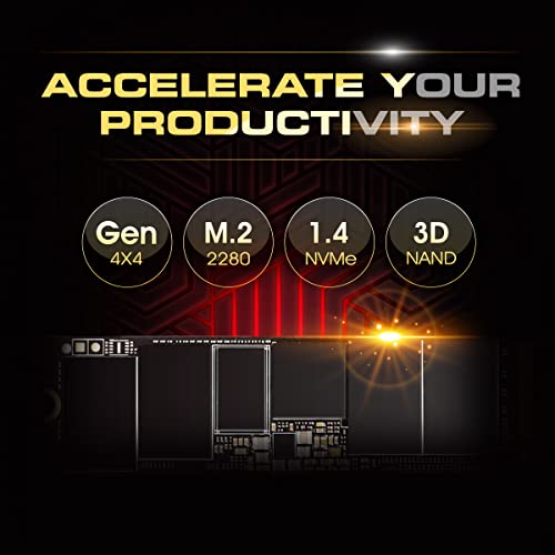 Silicon Power 1TB UD90 NVMe 4.0 Gen4 PCIe M.2 SSD R/W up to 5,000/4,800 MB/s (SP01KGBP44UD9005)