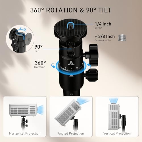 ailight Projector Floor Stand, Adjustable Camera Stand, 11lbs Capacity