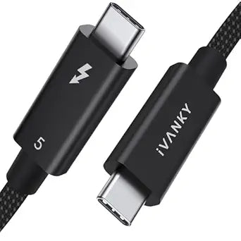 IVANKY Intel Certified Thunderbolt 5 Cable 3.3ft, 120Gbps Thunderbolt Cable