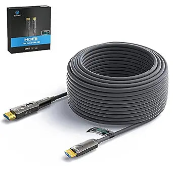 Fiber Optic HDMI Cable - 50ft, 4K@60Hz, HDMI to HDMI & Micro HDMI, HDR10, ARC, 3D, Slim for Laptop, Camera, PS4, Projector, TV