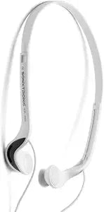 SONXTRONIC White ICE Xdr-8001 Vertical in Ear Ultralight Sport Running Headband Headphones (mdr-w08l Style White and Silver)