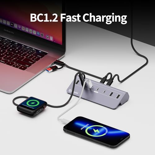 USB C Hub,10Gbps USB Splitter with 4*USB-A and 3*USB-C Ports - Image 5