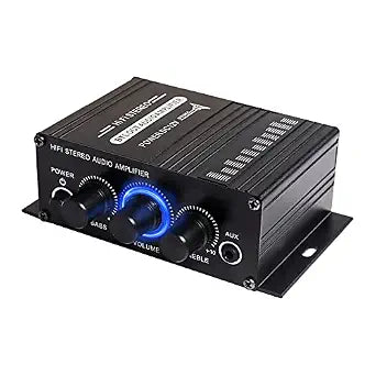 XMSJSIY 12V HiFi Stereo Audio Amplifier for Car 2 Channel HiFi Bass Audio