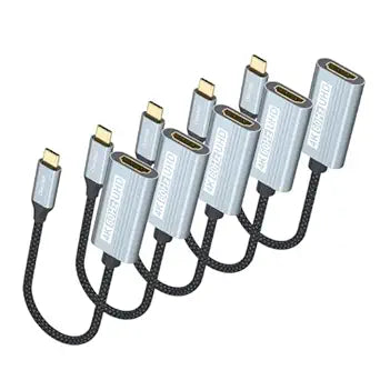 USB C to HDMI Adapter 5-Pack 4K@60Hz,Type C to HDMI Male to Female 3D HDR