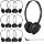 10 Pack Bulk Headphones for Kids School Classroom, Durable Wired Headphones Class Set for Students Children Toddler Teens Boys Girls Teen 3.5mm Jack(Black)