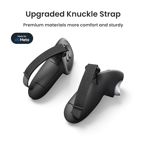 KIWI design Upgraded Controller Grips Protector Compatible with Oculus/Meta Quest 3 and V3 Face Pad for Quest 3