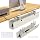 36" Under Desk Cable Management Tray for Home Office, No Drill Cord Organizer for Glass & Wood Table, Anti-Sag Oxford Fabric Wire Management Hider, Fits Surge Protector (Beige, 35.8")