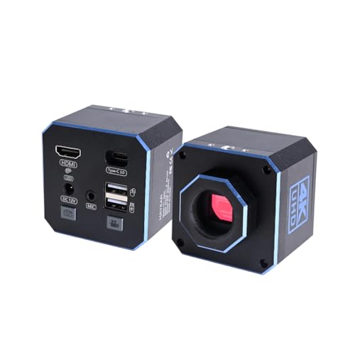 HAYEAR 4K UHD Digital Microscope Camera High Speed 4K 1080P 60fps HDMI Measurement Camera Color CMOS USB Storage Dual HDMI USB3.0 Output Compatible Windows/iOS Support Calibration (HY-6805)