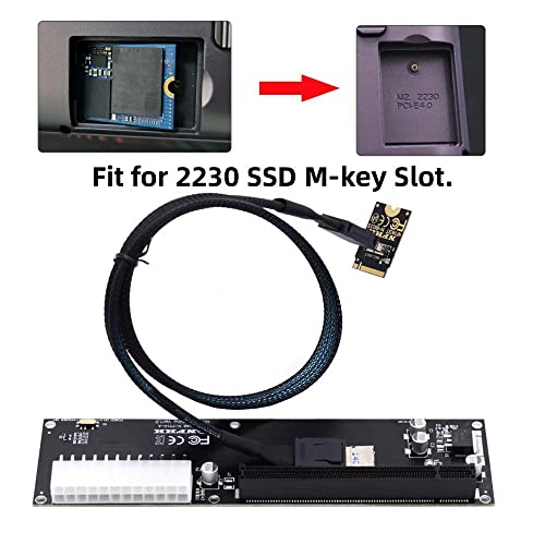 cablecc PCI-E 3.0 M.2 M-Key to Oculink SFF-8611 SFF-8612 Host Adapter for GPD Win Max2 External Graphics Card & SSD