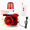 Motion Sensor Alarm with Human Detection & Remote Control, Outdoor Security Alarm with 130dB Adjustable Siren and LED Strobe Light, Home Security, Driveway, Garden and Property Protection