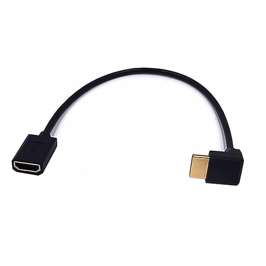 MysRuida 1ft HDMI 2.1 Extension Cable, 8K@60Hz 4K@120Hz, 48Gbps Bandwidth, 3D Vision, Supports HDR10 4:4:4, HDCP 2.2/2.3, Dolby and Dynamic HDR, Up Angle Extender Cord for PS5/PS4 Xbox HDTV Switch