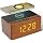 ANJANK Wooden Bluetooth Speaker, Alarm Clock with FM Radio, Qi Certified Fast Wireless Charging Station for iPhone/Samsung, USB Charger Port, Dimmable Display, Digital Wood Clock for Bedroom, Bedside