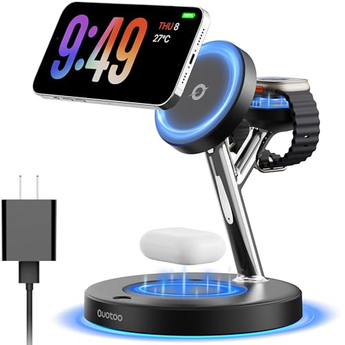 3 in 1 Mag-Safe Wireless Charger Stand for iPhone Apple Watch AirPods