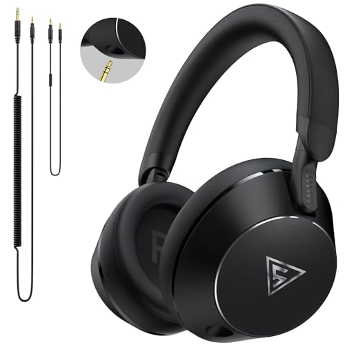 DOQAUS Studio Monitor Headphones, Professional Wired DJ Headphones Over Ear