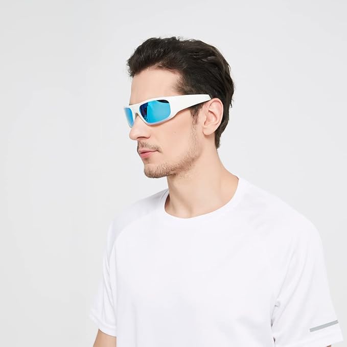 OhO Smart Glasses,Polarized Sunglasses with Bluetooth Speaker,Athletic/Outdoor UV Protection and Voice Control,Unisex(Mirror Blue Lens)
