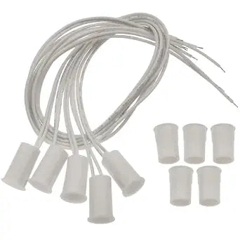 5 Sets Magnetic Door Switch RC-33 NC Recessed Wired Security Window Door Contact Sensor Alarm Magnetic White Normal Closure(NC)