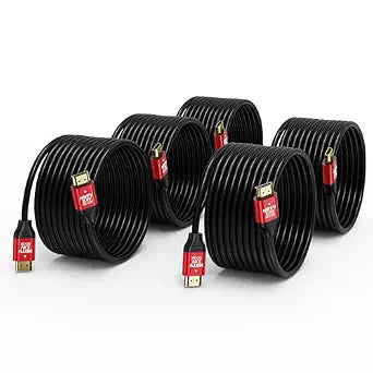 HDMI 2.0 Cable 15 FT, 5-Pack, High Speed 18Gbps, 4K@60Hz