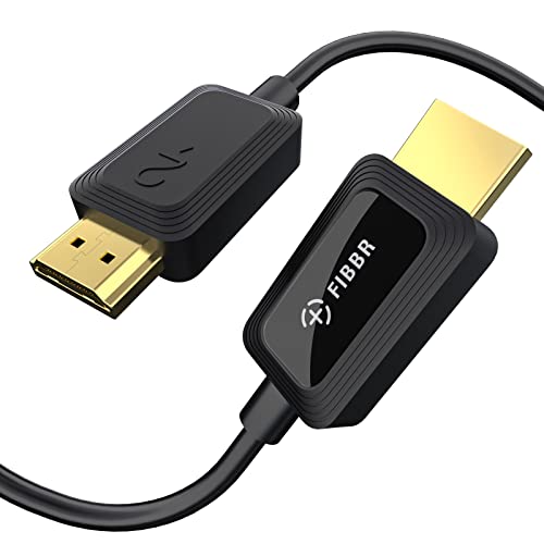 FIBBR Fiber Optic HDMI 2.1 Cable 24ft 48Gbps 8K@60Hz 4K@120Hz VRR ALLM