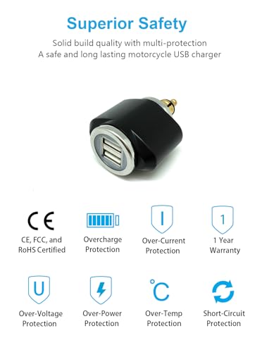 Cliff Top Hella DIN Motorcycle USB Charger 3.3A Compatible with BMW Triumph