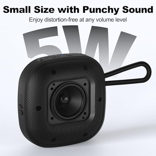 Bobtot Portable Bluetooth Speaker, IPX7, TWS Pairing, Black