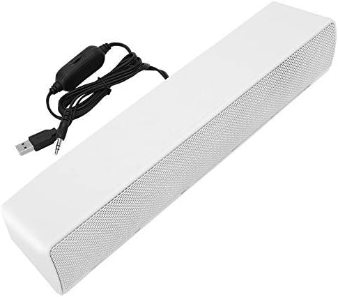 Speaker, Mini Speaker, USB Speaker PC Stereo Lightweight Wired LED Soundbar Speaker, Soundbar Soundbox, 3.5mm Audio Jack Compatible with PC Computer Tablet TV for Office Home Home Theater