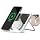 AT&T 3 in 1 Content Creator Light Mirror Magnetic Phone Charger Stand White