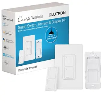 Lutron Caseta 3-Way Smart Switch Kit; Switch, Wireless Remote & More