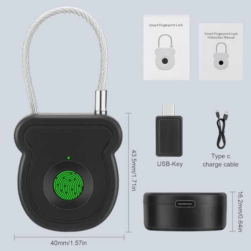 BlumWay Fingerprint Padlock, Keyless Smart Lock, 0.5 - Image 8